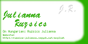 julianna ruzsics business card